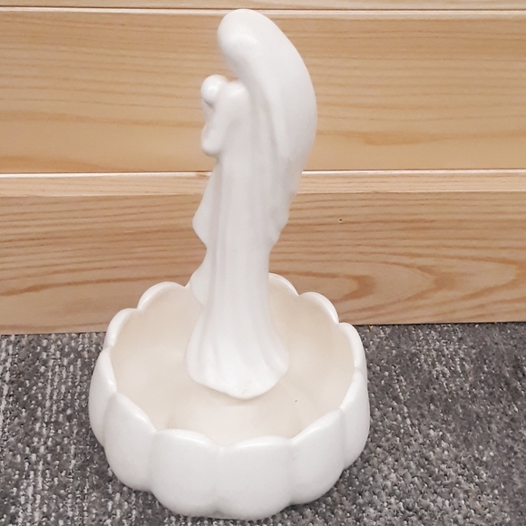 Vintage Ironstone USA Mary and Baby Jesus Standing Holy Water Font / Stoup - Picture 13 of 15